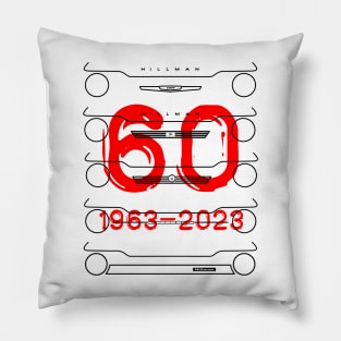 Hillman Imp classic British car evolution black outline 60 years special edition Pillow