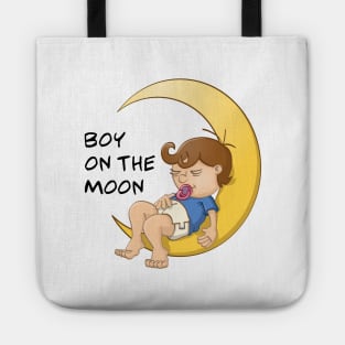 Baby boy on the moon Tote