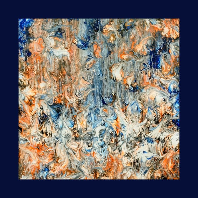 Abstract in Orange and Blue by Klssaginaw