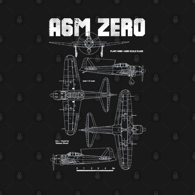 A6M Zero | World War 2 Japanese Plane Blueprint by Distant War