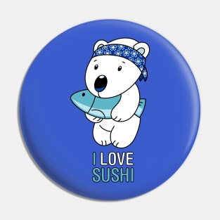 Sushi bear Pin