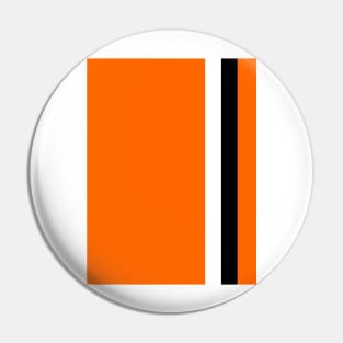 Luton Town Retro Home 1973 -74 Orange and White Black Bars Pin