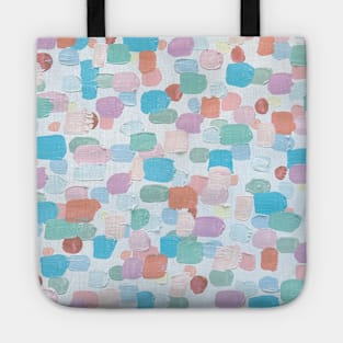 Light Blue, Mint Pink and Mauve - I Love To Paint Aesthetic Pastel Paint Brush Strokes Tote