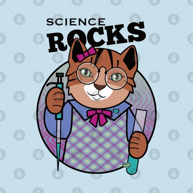 Science Rocks Tiger Cat Girl by Sue Cervenka