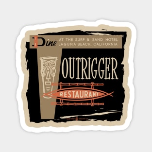 Vintage Outrigger Tiki Restaurant Magnet