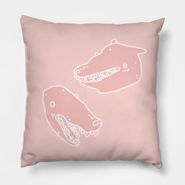 Pink Pups Pillow by odsanyu