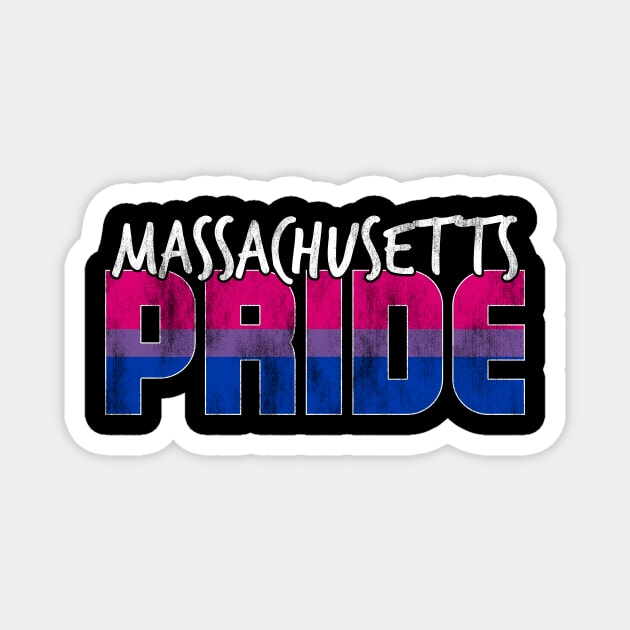 Massachusetts Pride Bisexual Flag Magnet by wheedesign