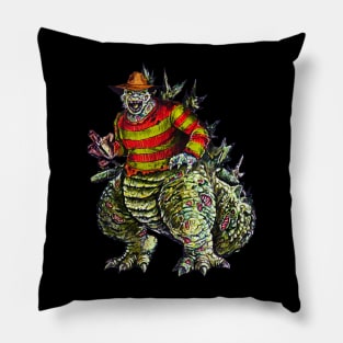 Dream Lizard! Horror Art MASHUP! Pillow