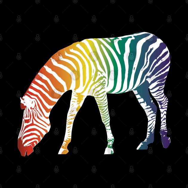 Rainbow zebra by Bwiselizzy