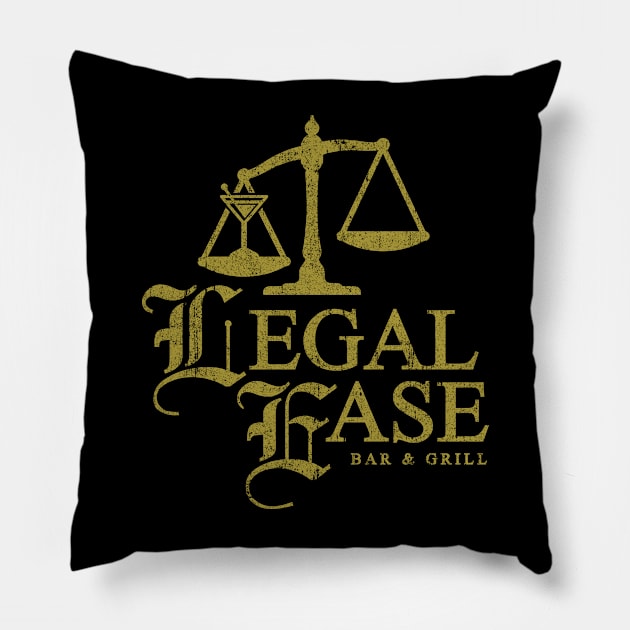 Legal Ease Bar & Grill Pillow by huckblade