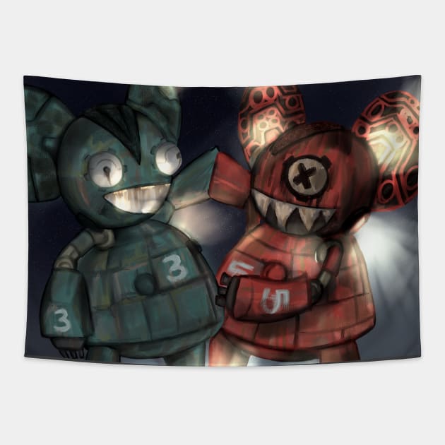 Professional griefer Tapestry by Lyxy