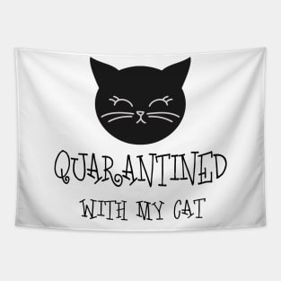 Quarantined With My Cat Tapestry