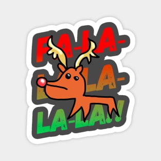 Rudolph Christmas Fa-La-La-La Magnet