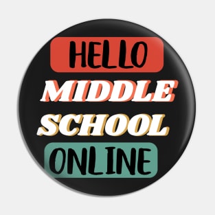 Online Hello Grade Virtual Back to School 2020 - Hello Middle School Online Pin