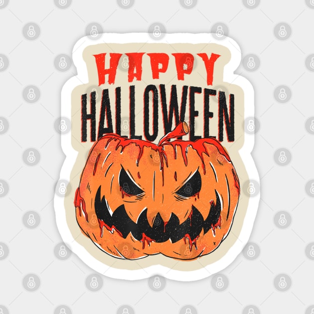 Happy Halloween Pumpkin Magnet by oemsanex