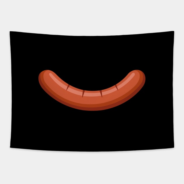 Smiley Sausage Tapestry by Episodic Drawing