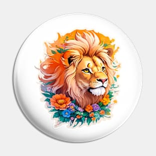 Beautiful Colorful Lion Pin