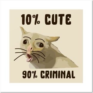 Funny Bad Kitty Cat Lovers Gift Cute Cat Meme Poster for Sale by Stephani  Analah