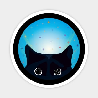 gato viendo las estrellas Magnet