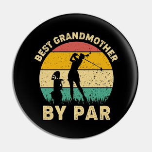 Vintage Best Grandmother By Par Funny Golfing Golf Player Gift Pin