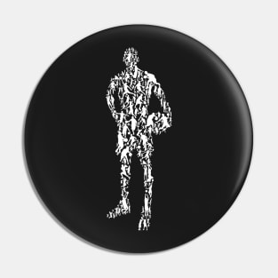 Basketball Player Silhouette Gift design Pin