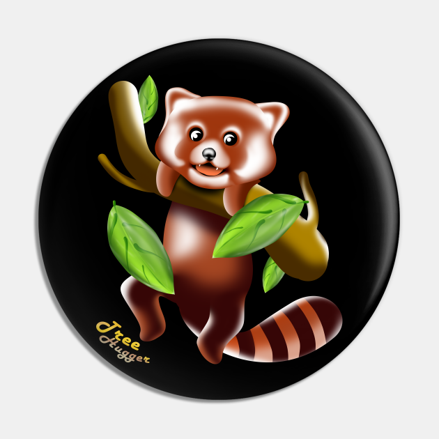 Tree hugger red panda kawaii spirit animal - Tree Hugger - Pin | TeePublic Tree hugger red panda kawaii spirit animal - Tree Hugger - Pin | TeePublic