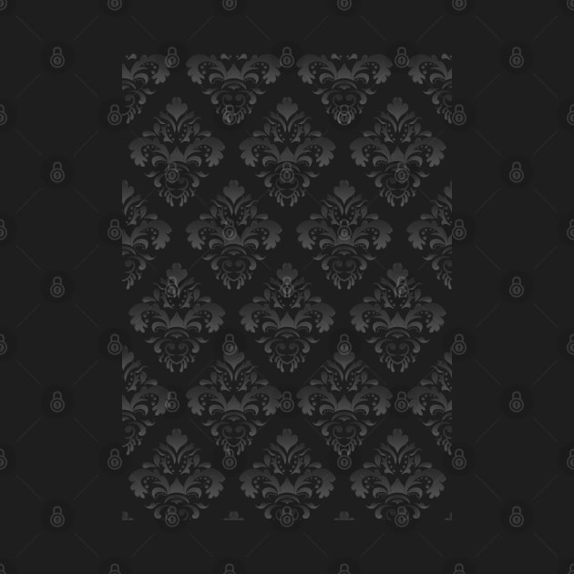 luxury black damask by Applesix