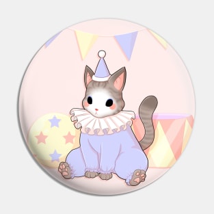 Clown cat Pin