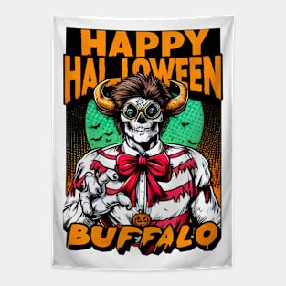 Buffalo Halloween Tapestry