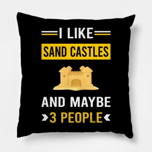 3 People Sand Castle Pillow