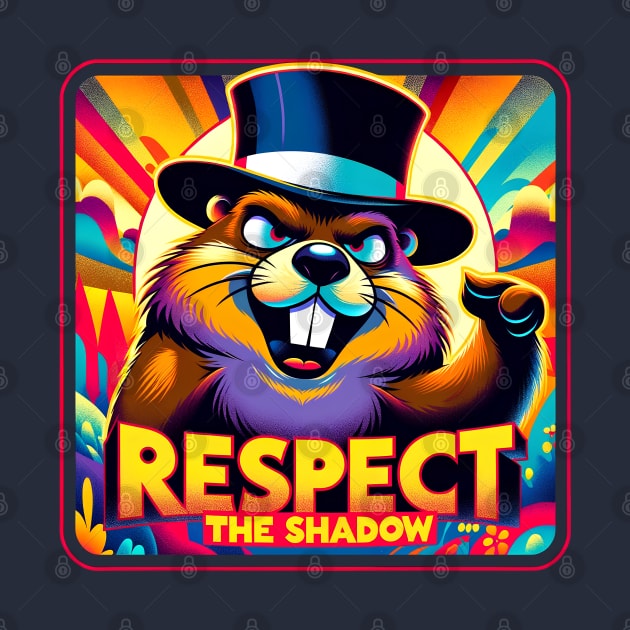 Groundhog Day Respect The Shadow Funny Humor by E