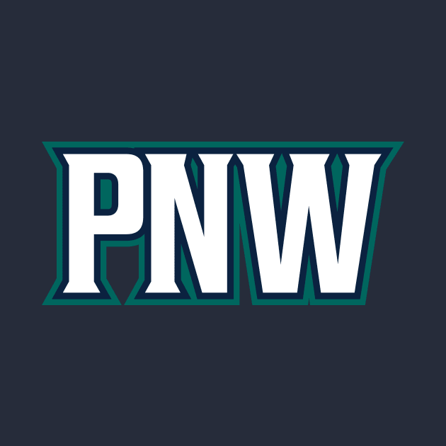 Seattle 'PNW' Baseball Fan T-Shirt: Show Your Emerald City Pride with a Bold Pacific Northwest Design! by CC0hort