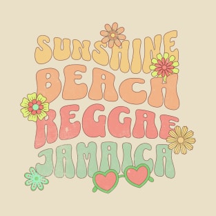 Sunshine Beach Reggae Jamaica Vacation T-Shirt