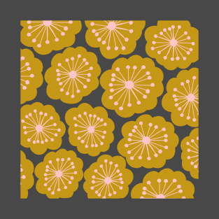 Mid Century Flower Pattern T-Shirt