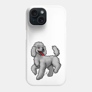 Dog - Poodle - Gray Phone Case