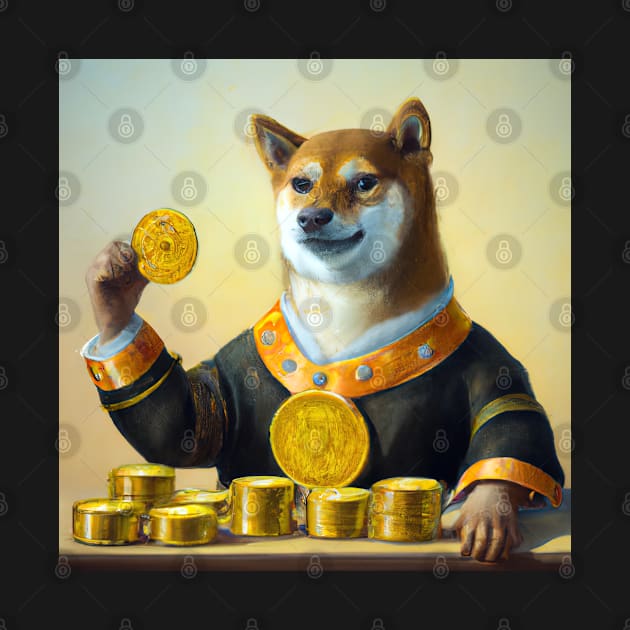 shiba counting gold coins 1 by big_owl