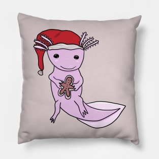 Christmas axolotl Pillow