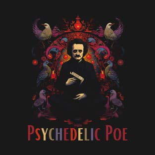 Edgar Allan Poe Psychedelic American Horror Literature T-Shirt