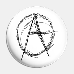 Dark and Gritty Anarchy Symbol Pin