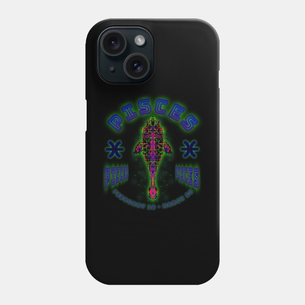 Pisces 7a Black Phone Case by Boogie 72