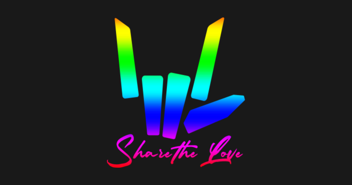 SHARE THE LOVE Share The Love Logo Sticker TeePublic