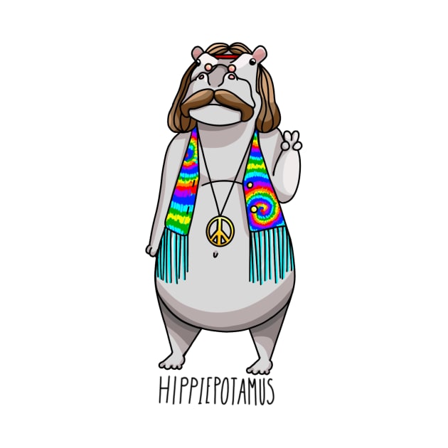 Hippiepotamus (Hippie Hippo) by thecurlyredhead