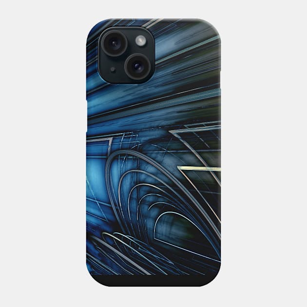 Fractals...162a... Blue. Phone Case by AtelierFafard