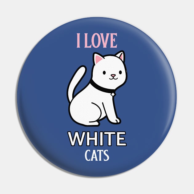 WHITE CAT Pin by GreatSeries