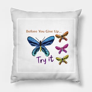 Butterfly Awakening Type Motivation Pillow