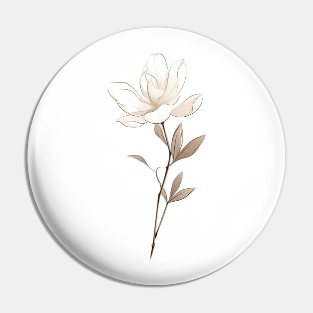 Magnolia Flower Pin by tysonstreet