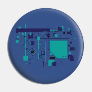 Chip abstract art Pin