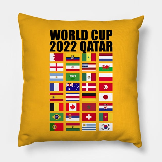 Qatar 2022 World Cup Pillow by Generalvibes