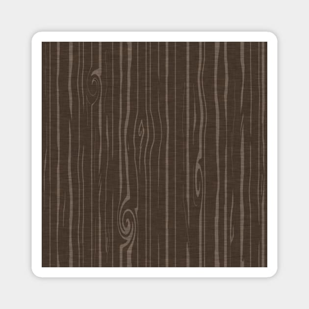 Weathered Woodgrain - Dark Brown Magnet by SugarPineDesign