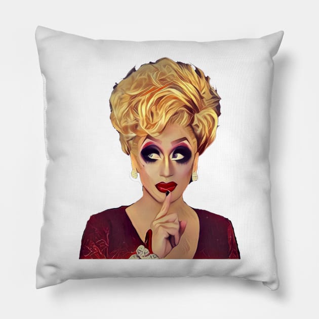 Bianca Del Rio Pillow by awildlolyappeared